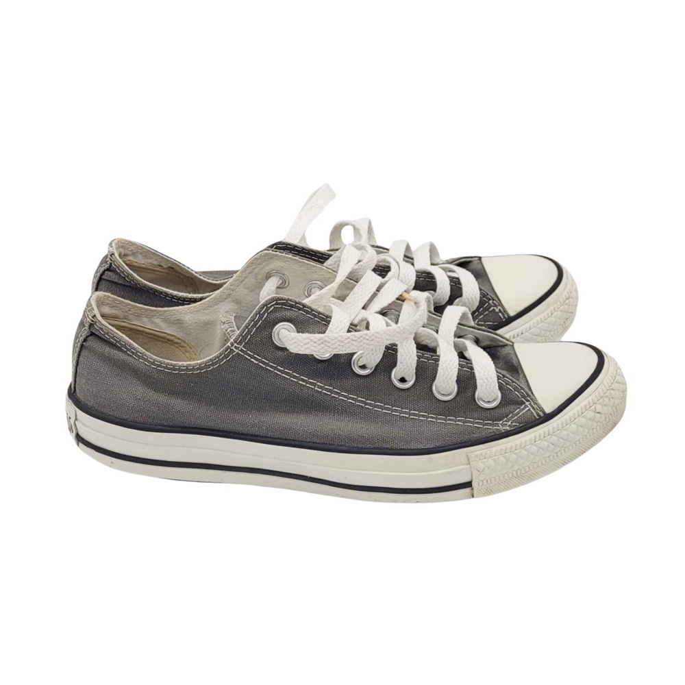 Converse Unisex All Star Grey Low Top Sneakers Size M6 W8 - Picture 1 of 10